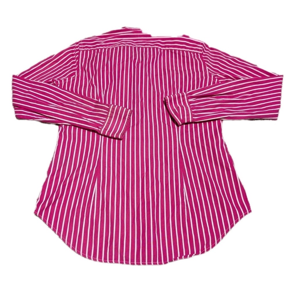 Ralph Lauren Polo Sport 10 Button Up Front Striped Shirt Pink Large Logo - Picture 2 of 7